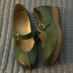 Dansko Forest Green Mary Jane Flats
